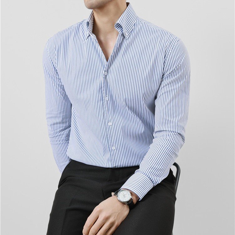 Klotus | Striped Men’s V-neck Long Sleeve Shirt
